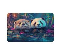 Two Pandas By The Small Riversobrenatural Symbols - Toalla de playa de terciopelo de secado rápido, 1 unidad, 1 unidad, 130 x 79 cm, toalla súper absorbente