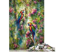 Two Parrots in Jungle Puzzles Imposible,desafío for Adults Juego Educativo 1000 Piezas Obra De Arte De Juego De para Adultos Y Niños Mayores De 12 Años 1000pcs (40x28cm)