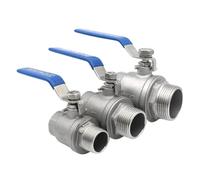 Two Pieces Model Ball Valve 304 316L Stainless Steel Full Bore BSPT1/4"3/8"1/2"3/4"1"1.5" Female And Male Thread DN15 20 25 32(3/8",SS316L)