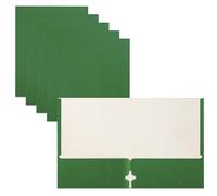 Two Pocket Portfolio Folders, 50-Pack, Green, Letter Size Paper Folders, by Better Office Products, 50 Pieces, Green