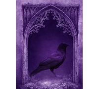 Two Ravens in Gothic Frames Sketchbook - Purple - Cream Color Interior Sketch Pages for Gothic Art - Sketch Pages Numbered: This Sketch Book ... doodling, writing, and brainstorming.