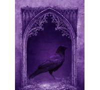 Two Ravens in Gothic Frames Sketchbook - Purple - Cream Color Interior Sketch Pages for Gothic Art - Sketch Pages Numbered: This Sketch Book ... doodling, writing, and brainstorming.