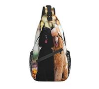 Two Royal Poodle Autumn Sling Mochila Chest Crossbody Bag Casual Daypack para Hombres y Mujeres