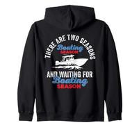 Two Seasons Boating, divertido capitán de barco, amante de la navegación Sudadera con Capucha