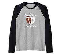 Two Seasons One Mom Deportes Madre Fan Apoyo Camiseta Manga Raglan