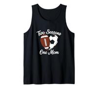 Two Seasons One Mom Deportes Madre Fan Apoyo Camiseta sin Mangas