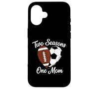 Two Seasons One Mom Deportes Madre Fan Apoyo Carcasa para iPhone 16