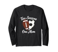 Two Seasons One Mom Deportes Madre Fan Apoyo Manga Larga