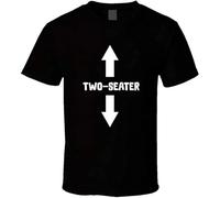 Two Seater Arrows Funny College Humor Sarcastic Unisex 100% Cotton Short-Sleeve T-Shirts Black XXXL