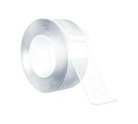Two Sided Tape Heavy Duty - Clear Nano Removable Washable Roller, Double Sided Strong Gel Strip, Wall Safe Adhesive Film | Trace Of Mounting Fastener, Home Office Posters Photo Frames Carpets Rugs