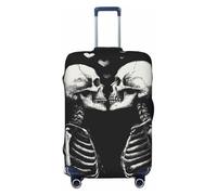 Two Skeletons in Love Dark Art - Fundas elásticas para equipaje de viaje, a prueba de polvo, resistente a los arañazos, protector de maleta de 22 a 24 pulgadas
