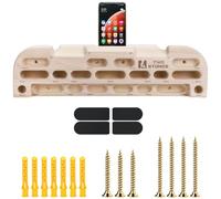 TWO STONES Tabla de Escalada para Entrenamiento de Escalada en Roca como Fingerboard con Jugos, Pendientes y Bordes, Bolsillos y Soporte para Teléfono CJ-HB2049