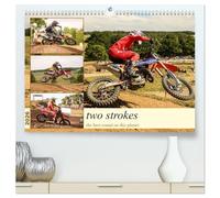 two strokes the best sound on this planet (hochwertiger Premium Wandkalender 2026 DIN A2 quer), Kunstdruck in Hochglanz: actionreich und spektakulär