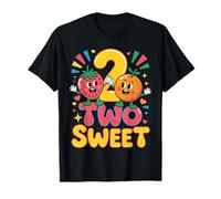 Two Sweet 2nd Birthday Kids Cute Fruit Party Celebration Camiseta