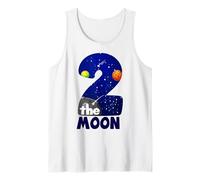 Two The Moon Big 2 Stars Planets - Espacio para el Segundo cumpleaños Camiseta sin Mangas