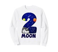 Two The Moon Big 2 Stars Planets - Espacio para el Segundo cumpleaños Sudadera