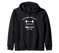 Two Things I Like To Lift Dem Pesos Dat Tenedor Entrenamiento Divertido Sudadera con Capucha
