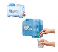 Two Tigers | Bidón De Agua Con Grifo 12 Litros | Pack 2 Unidades | Garrafa De Plástico Portátil Para Frigorífico y Nevera | Dispensador Antigoteo Sin Derrames Para Camping Excursiones Picnic Cocina RV