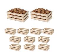 TWO TIGERS Cajas Decorativas de Madera de Pino Natural. Tamaño 23,5x15x9,5 cm. Caja Memories. Pack 12 Cajitas. Para Guardar Objetos o como Adorno y Diseño del Hogar o Jardín (12)