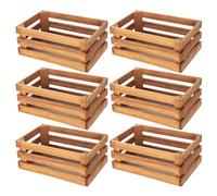 TWO TIGERS Cajas Decorativas de Madera Tintada. Tamaño: 23,5x15x9,5 cm. Packs a Elegir de 3 y 6 Cajitas. Para Guardar Objetos o como Adorno y Diseño del Hogar o Jardín (6)