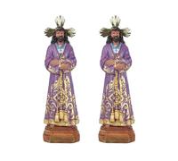 TWO TIGERS Cristo del Gran Poder y Medinaceli. Estatua de Jesús Hecha con Resina, Figura Jesús con la Cruz. Figura Religiosa Decorativa, Hogar, Capillas, Iglesias (Cristo de Medinaceli 18cm (2 Ud)