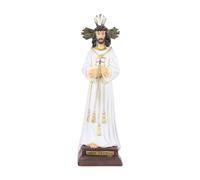 TWO TIGERS Cristo del Gran Poder y Medinaceli, Jesús Cautivo con la Cruz - Estatua de Resina, Figura Religiosa Decorativa para Hogar, Capillas, Iglesias (19cm)
