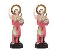 TWO TIGERS Figura San Pancracio. 2 Tamaños y Unidades a Elegir. Figura de Resina, Imagen Religiosa. Adorno de Comedor, Salón, Capilla, Iglesia, Colegio, Habitación (Grande (2 ud))