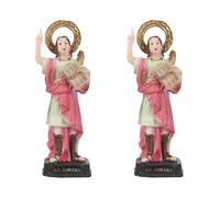 TWO TIGERS Figura San Pancracio. 2 Tamaños y Unidades a Elegir. Figura de Resina, Imagen Religiosa. Adorno de Comedor, Salón, Capilla, Iglesia, Colegio, Habitación (Pequeño (2 ud))