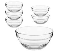 TWO TIGERS Pack 6 Bol de Cristal Redondo. A Elegir en 6, 7,5 y 9 cm. Cuenco Cristal Versátil para Cocina, Ideal para Servir Aperitivos y Postres (7,5 cm)