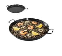 TWO TIGERS Paella Esmaltada | Pack 1 | 38x49x4cm | Paellera Valenciana de Acero | Raciones Individuales Mini Paellas Tapas Arroces | Paellas Grandes | Hostelería Bar Restaurantes Hoteles (38cm (1Ud))