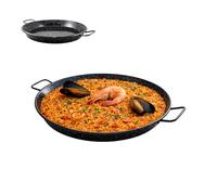 TWO TIGERS | Paellera Para Inducción Vitrocerámica y Gas | 30 cm de Diámetro | De 3 a 5 Raciones | Para Hostelería Restaurantes Hoteles | Acero Esmaltado Resistente Fácil de Limpiar