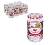 TWO TIGERS | Tarro de Cristal con Tapa | 12 Unidades | 370 ml | Frascos con Cierre Giratorio para Conservas Legumbres Pasta Arroz | Apto Lavavajilla