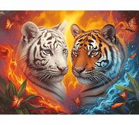 Two Tigres Rompecabezas 1000 Piezas Cartón para Expertos Criaturas cósmicas mágicas Mejora Atención para Semana Santa Garantía Satisfacción Más Vendido 1000 PCS/75x50cm