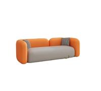 Two-Tone Cat Scratch Leather Sofa,Modern 3-Seater Couch with Lumbar Pillows, Cloud-Like Comfort for Small Spaces & Family(C,70cm)