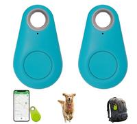 Two-Way Alarm Pet Location Tracker with Real-Time Tracking for Dogs, Cats, Keys, and Luggage, Waterproof Anti-Loss Device for Outdoor and Travel Use (Blue,2Pcs)