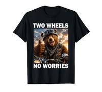 Two Wheels No Worries Divertido Amante de Las Motos Camiseta