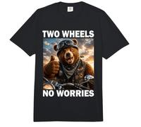 Two Wheels No Worries Divertido Amante de Las Motos Comfort Colors Adult Heavyweight T-Shirt