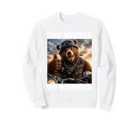 Two Wheels No Worries Divertido Amante de Las Motos Sudadera