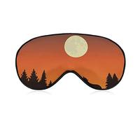 Two Wolves Howls at The Full Moon Sleeping Eye Mask Eye Shade con correa ajustable Blindfold para viajes en avión