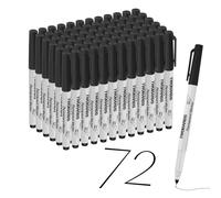 TWOHANDS 72 Rotuladores Permanentes Negro, Punta Superfina (0,5mm), Marcador Permanentes Trabajo en Piedra, Papel, Cerámica, Metal, Vidrio y Tela, 21632