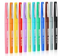 TWOHANDS Rotuladores de punta de fieltro, punta mediana (0,7 mm), tinta sin sangrado, paquete de 12, 22004