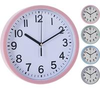 TWOJ PASAZ Reloj de Pared, Redondo 22,5 cm, Azul, analógico, 12 dígitos, segundero, Fuente de alimentación 1x Pila AA, plástico, Colgante