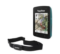 TwoNav Roc + Pulsómetro Pecho, GPS con Pantalla 2.7 Pulgadas para MTB, Ciclismo, Gravel o bikepacking con mapas incluidos. Color Turquesa