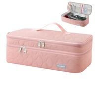 TWOOKTY Estuche de transporte de viaje de doble capa portátil para mujer, compatible con secador de pelo Revlon de un solo paso y cepillo de aire caliente y accesorios Scandihome Series (solo bolsa