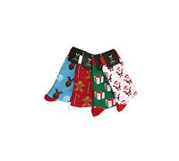 TwoSocks Calcetines de Papá Noel para hombre y mujer, calcetines divertidos y divertidos para regalo, algodón, talla única, Santa + reno + pan de jengibre + regalo, talla única