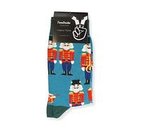 TwoSocks Calcetines de Papá Noel para hombre y mujer, calcetines divertidos y divertidos para regalo, algodón, talla única, Cascanueces, Talla única