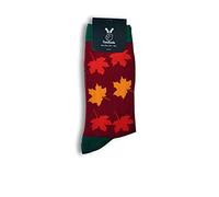 TwoSocks Calcetines divertidos | Mujer y Hombre | Divertidas medias de Halloween y ardilla como regalo | Algodón | Talla única, Hoja de arce, Talla única
