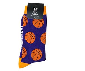 TwoSocks Football Socks Men & Women medias divertidas y divertidas como regalo, algodón, talla única (baloncesto)