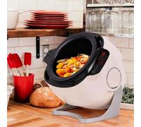 twostronking Olla Giratoria, Máquina De Cocina Automática De 200 W, con Panel Táctil Inteligente Y Olla Interior Giratoria De 360°, Gran Capacidad De 6 L, Calentamiento 3D Integral