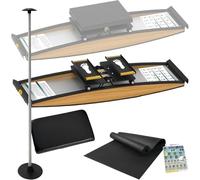 twostronking Ski Machine, Simulador De Esquí, Resistencia Ajustable De 0 a 100 Kg, Capacidad De Carga De 150 Kg, con Bastones Y Alfombrillas, Ideal para Casa, Gimnasio O Estación De Esquí